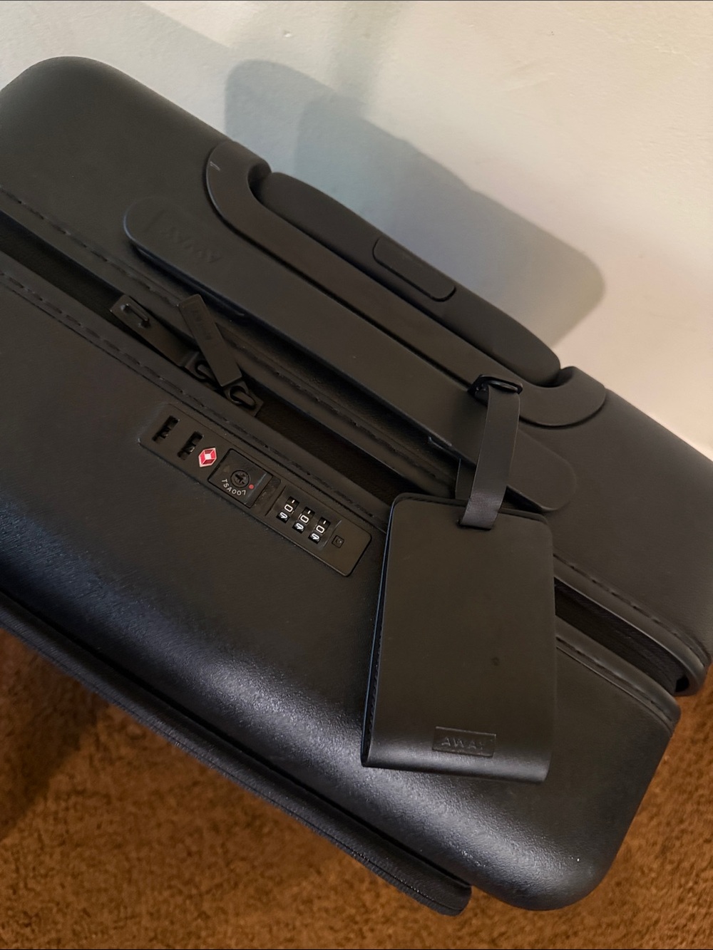 Away Black Compact Carry-On with Front Zip Pocket - Picture 3 of 5